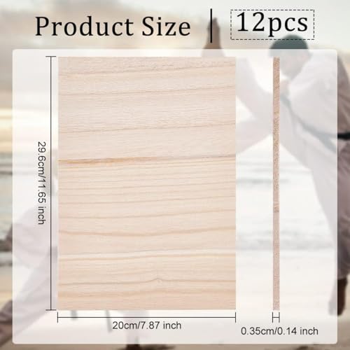 OLYCRAFT 12 Sheets Wooden Karate Breaking Boards 3.5mm Thick Taekwondo Breaking Boards Punching Wood Boards Wooden Kick Board Training Accessory for Karate Practice Performing 11.7x7.9 inch - size: 3.5mm