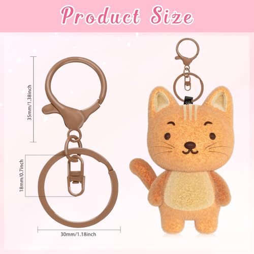 30Pcs Lobster Claw Clasps Keychain for Jewelry Making,Metal Lobster Clasp Swivel Trigger Clips with Swivel Clasps Hook Clips Flat Split Keychain Ring for Keychains Purse Hardware DIY Crafts(Coffee) - color: Coffee