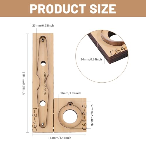 GLOBLELAND 2Pcs Leather Cutting Die Set Wood Dies for Keychain Leather Pendants Metal Cutting Template Die Cutter with Smooth Wooden Base for DIY Crafts - style: Keychain