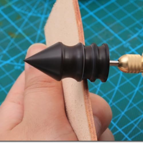 5pcs/Set Leather Burnishing Tools, Black Ebony Wood Leather Burnisher Polished Rods, Leather Edge Burnisher Sets for Leather Crafting (PG86E3-5pcs) - color: PG86E3-5pcs