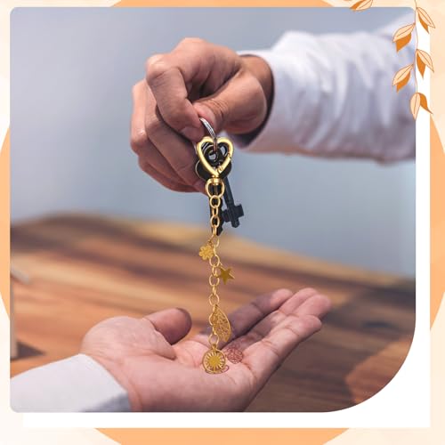 Liliaafar 48 Set Keychain Making Kit Gold Silver Metal Keychain Clips with Key Ring Swivel Snap Hook Lobster Claw Clasps Extender Chain Bulk for DIY Craft Lip Gloss Bag Accessories Gift (Gold) - color: Gold
