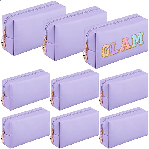 Sanwuta 9 Pcs Makeup Bags Bulk Toiletry Case,Purple - color: Purple