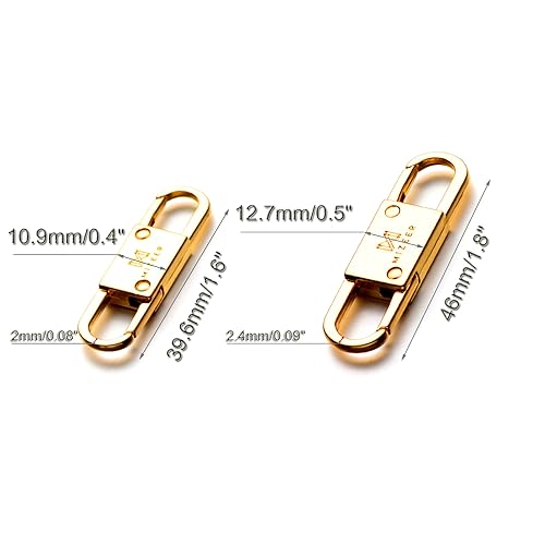 Mizeer 2 Size Zipper Clip Theft Deterrent - Anti Theft Zipper Clips Keep Zipper Closed - Locks for Backpacks, Purses 4pcs Gold - color: 4pcs Gold