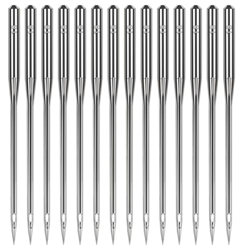 200 Pcs Universal Size 110/18 Heavy Duty Sewing Machine Needles, Quliting Sewing Machine Needles for Leather, Compatible with Kind of Home Sewing Machine - style: 200pcs