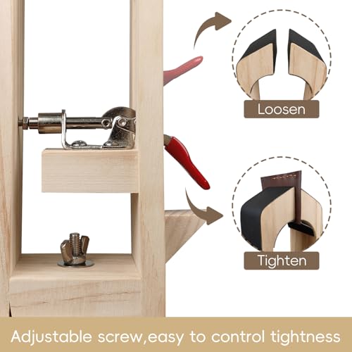 Leather Stitching Pony, 360° Rotation Wood Sewing Pony Horse Clamp for DIY Hand Leathercraft Sewing