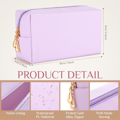 Sanwuta 9 Pcs Makeup Bags Bulk Toiletry Case,Pink Purple Series - color: Pink Purple Series
