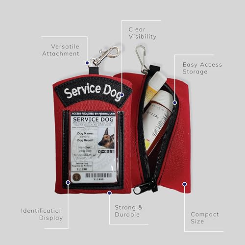ActiveDogs Service Dog ID Card Pouch, Clip-On Badge Holder, Yellow - color: Yellow