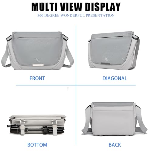FSD.WG Shoulder bag Crossbody Bags for Men messenger bags fit 12" iPad Casual Daypack - color: 58grey