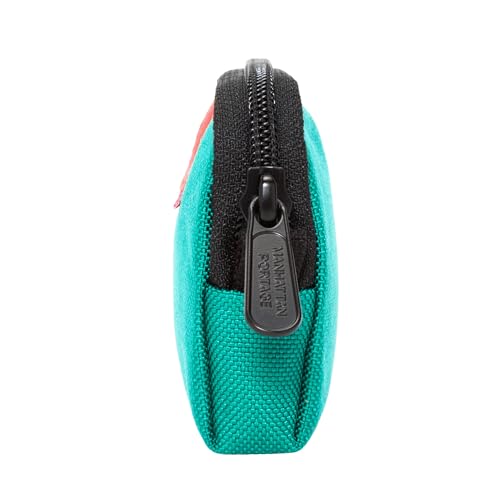 Manhattan Portage CORDURA® Coin Purse With Zipper Closure Pouch Eclectic Colors Credit Card ID Card Jewelry Keys Water Resistant Gift Everyday Carry - color: Aqua Blue
