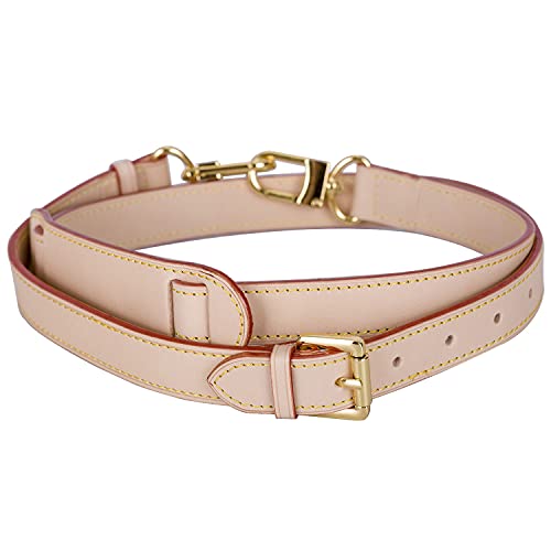 VanEnjoy Genuine Vachetta Leather Crossbody Replacement Straps for Purses Shoulder Bags (1" W Yellow) - color: 1"w Adjustable