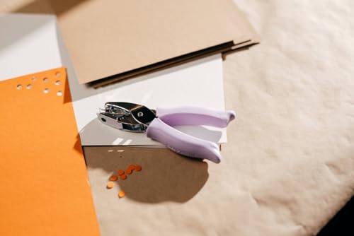 Fiskars 1/4" Circle Hand Hole Punch for Paper & Crafts, Purple - style: 1/4 in Circle