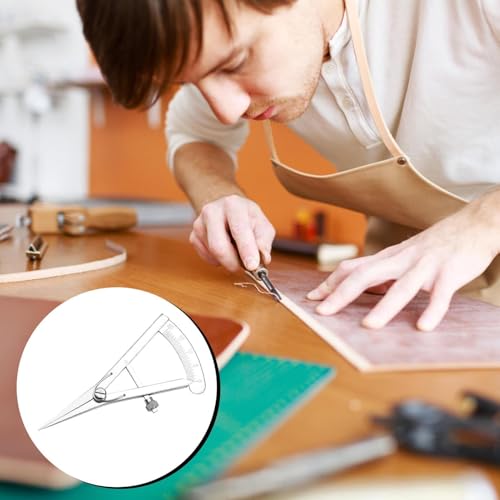 Leather Compass High Accuracy Adjustable DIY Marking Gauge - color: A