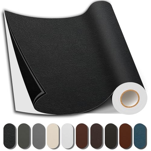 Leather Repair Kits, Large Vinyl Repair Patch for Couches Furniture | PU Leather, Self-adhesive, Quick Repair, Strong Stick, Large Size, Couch Repair Patch, Furniture Repair Tape - color: Black, size: 17X79 inch