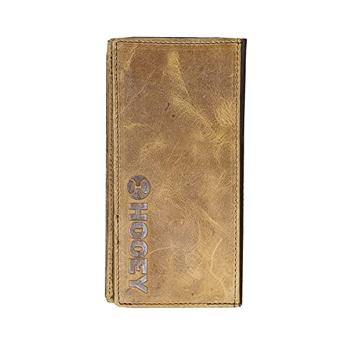HOOEY Leather Men’s Western Rodeo Wallet (Hog Logo Embossed - Brown) - color: Hog Logo Embossed - Brown