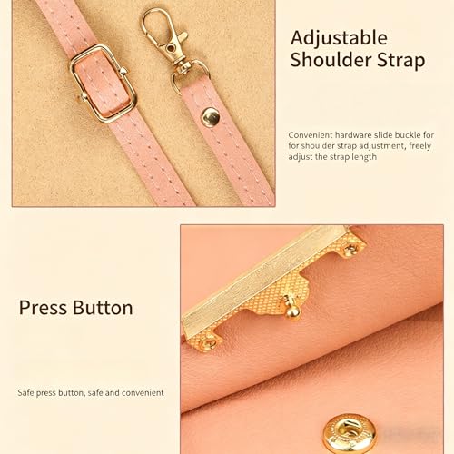 Touchscreen Phone Crossbody Bags for Women,Anti-Theft PU Leather Messenger Bag,RFID Blocking Small Mobile Phone Purse Wallet - color: Red