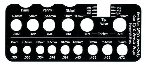 Bankshot Willy's Super-Duty Cue Tip & Ferrule Gauge
