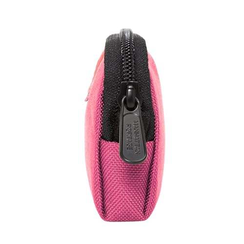 Manhattan Portage CORDURA® Coin Purse With Zipper Closure Pouch Eclectic Colors Credit Card ID Card Jewelry Keys Water Resistant Gift Everyday Carry - color: Rose