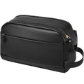 PU Leather Toiletry Bag for Men, Black, Large - color: Black, size: Large