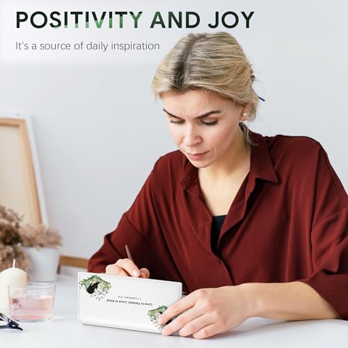 Tipmile Checkbook Covers for Personal Checkbook, PU Leather Checkbook Holder for Women and Men with Elastic Band, Effortless Sophistication - color: D Love Is