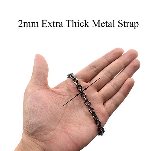 HAHIYO Mini Pochette Purse Chain Strap Thin Wide 6mm for LV Length 7.9 Inches Thick 2mm Shiny Black for Handbag Wallet Clutch Comfortable Flat Metal Strap 1 Pack - size: Black 7.9 Inches Length
