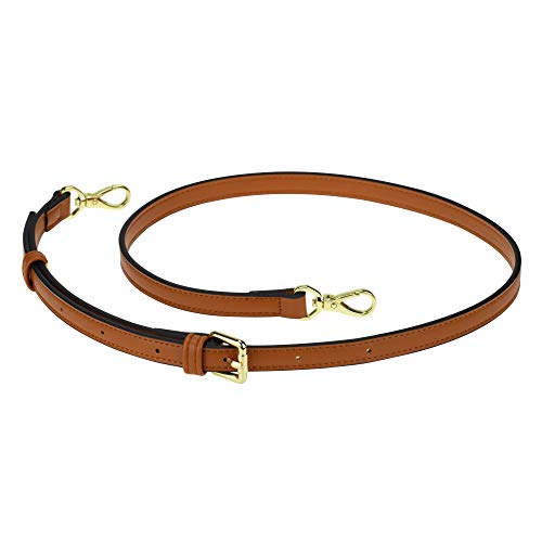 Allzedream Leather Purse Strap Replacement Crossbody Handbag Long Adjustable, Brown, M - color: Brown