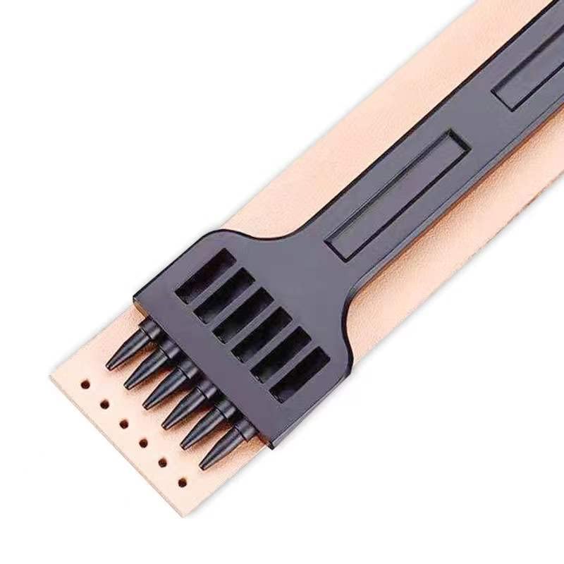 4mm 2/4/6 Claw Tooth Leather Stitching Chisels Round Hole Punching Tool Set for DIY Leather Craft - size: 4mm2+4+6