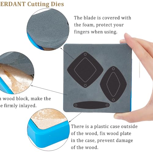 SUPERDANT Strip Shaped Earrings Leather Cutting Dies Three Layer Wooden Decorative Die Cutter for DIY Art Crafts Bag Clothes and Handmade Pendant Making - style: Multi-layered