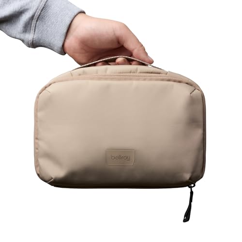 Bellroy Hanging Toiletry Kit 3L, Travel Toiletry Bag - Stone | 3L hanging toiletry bag for men and women, designed for travel - color: Stone