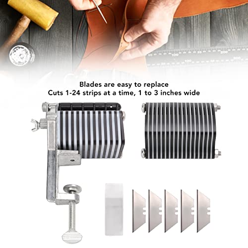 Leather Lace Maker, Manual Table Top Lace Cutter Iron Professional Leather Strap Cutter Desk Belt Cutting Machine for Lace, Belts, Braided Strips, Tassel, Leather Strip Cutting
