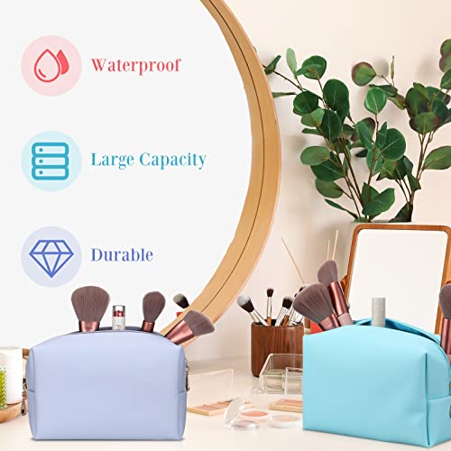 Sanwuta 9 Pcs Makeup Bags Bulk Toiletry Case,Pink, Blue, Purple - color: Pink, Blue, Purple