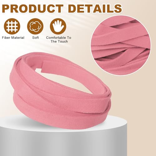 uxcell 10Pcs 1 Yard 10mm Wide Flat Leather String Cord, 1.4mm Thick Craft Suede Strap Braiding Lacing Strips Rope for DIY Leather Crafts Necklace Bracelet Collars Belts, Deep Pink - color: Deep Pink