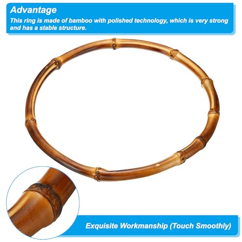 PATIKIL 8 Inch Bamboo Purse Handles Round Replacement Brown 4 Pcs - color: Brown, size: 7 Inch