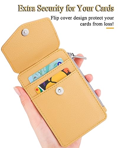 Teskyer ID Badge Holder with Lanyard, Lanyard Wallet, Lychee Yellow - color: Lichee Yellow, size: 3.1" x 4.7"