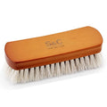 Premium Horsehair Shoe Polish Brush – Handcrafted Beechwood Shoe Brush for Shine and Buffing – Luxurious Shoe Shine Brush with Soft Horsehair Bristles (White) - color: Classic White