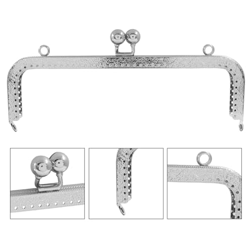 Zorveiio 20cm Metal Kiss Clasp Purse Frame Lock, 5 Color | 7.9" Arch Square Frame, For Coin Bag Making, DIY Sewing Craft, Light Gold, Gun, Silver, Copper, Bronze - color: Bronze+Silver+ Light Gold+Gun+Copper-5pcs, size: 20cm
