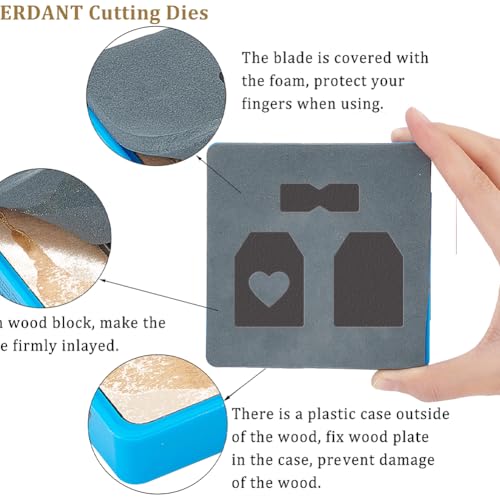 SUPERDANT Tea Bag Bookmark Leather Die Heart Shape Bookmark Decor Wooden Die Cutter Leathers Cutting Dies DIY Art Crafts Leathers Dies Cutter Leather Making Handmade Gifts for Man Woman - style: Tea bag