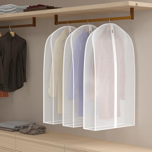 Zilink Garment Bags for Leather Coat Dust Covers for Hanging Clothes 40 in - size: 40"-4pack