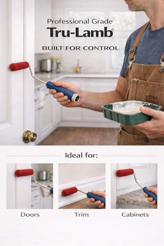 Premium 4-Inch Mohair Mini Paint Roller Covers - 10-Pack, Lint-Free & Shed-Resistant for Smooth Finishes – Ideal for Cabinets, Trim & Doors – Works with All Paints & Stains (10-Pack)