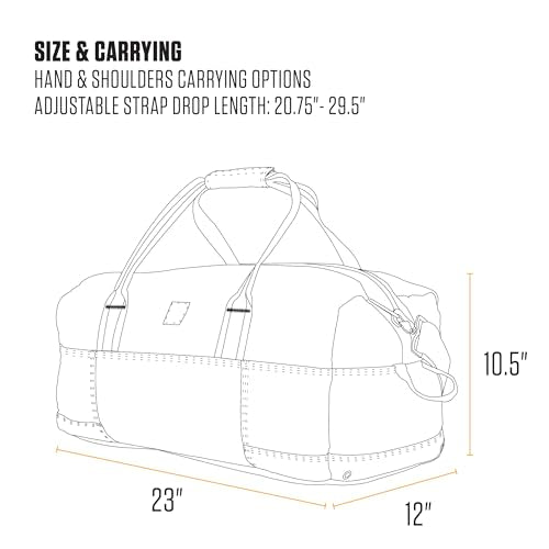 Carhartt Utility 55L Duffel Gravel | Classic Duffels, Heavy-Duty Bag for Jobsite, Gym, & Travel - color: Gravel, style: 55l