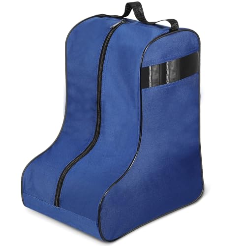 1 Pc Boot Bags for Cowboy Boots Portable Storage Bag for Travel Long Tube Shoes Bags Men Tall Shoe with Handle for Home (Dark Blue) - color: Dark Blue