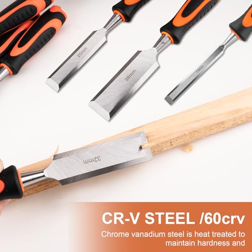11PCS Wood Chisel Sets((1/4", 1/2", 3/4", 1", 1-1/4", 1-1/2")