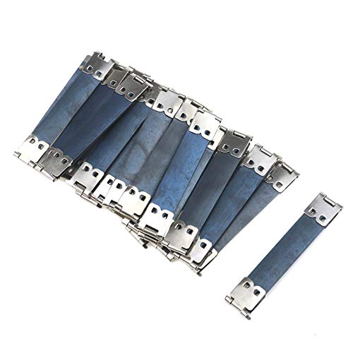 Coshar 20pcs Metal Internal Flex Frames Kiss Clasp Spring Clip Hook for Bag | Metal Bag Making Supplies, Internal Flex Frame, Use for Bag Coin Purse Wallet DIY Craft, 80mm Long - size: 80mm(20pcs)