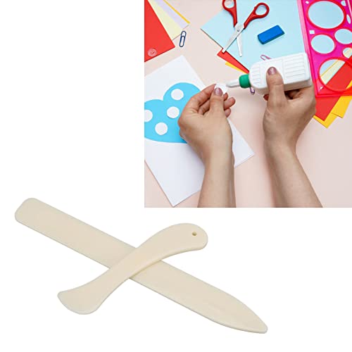 Bone Folder, Plastic Craft Tool for Scoring Creasing Flattening Paper Cardboard Leather, with Ruler for Origami Scrapbooking Card Making DIY Art Crafts