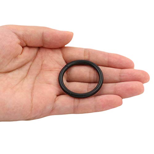 BIKICOCO 1-1/4'' Metal O-Ring Buckle Connector Round Loops Non Welded for Bags Webbing Purse and Belt Straps - color: Black X 20 Pcs