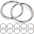 0.98 inch Metal O Rings,Stainless Steel Round Ring Buckles 5/32" Wire Diameter,metal rings for crafts,Solid Welded Loop(32, ID5/32*D0.98(25mm)) - size: ID5/32"*D0.98"(25mm)