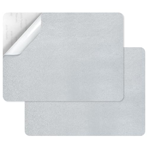 SYLVASS Self Adhesive Leather Repair Patches for Couch, Sofas, Furniture, Car Seats, Office Chairs, Pack of 2 Sliver - color: Sliver