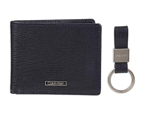 Calvin Klein Men's Wallet Sets-Minimalist Bifold and Card Cases - color: Navy - Bifold