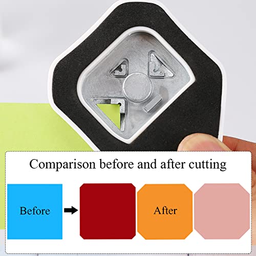 3 Way Chamfer Corner Punch, 3 in 1 Craft Paper Corner Cutter for Paper Crafts, Laminate, Cardstock, Business Card, DIY Projects, Photo, Card Making and Scrapbooking - color: Yellow