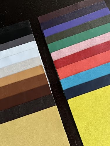 Natural Grain Cow Leather: 8.5'' x 11'' Pre Cut Leather Pieces (Navy, 3-Pack) - color: Navy, size: 3-Pack