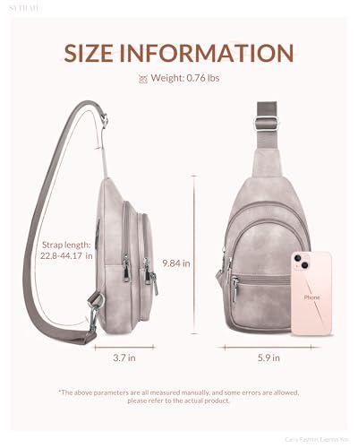 Sling Bag for Women, Crossbody Waist Pack Chest Purse Travel Grey | Crossbody Purse with Dual Zipper Main Compartment,6 Pockets & 4 Card Slots, Reversible Design, Travel & Daily Use - color: Z-cloud Grey